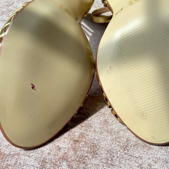 Chinese Laundry Robbie Gold Strappy Dress Heels - Picture 8 of 9